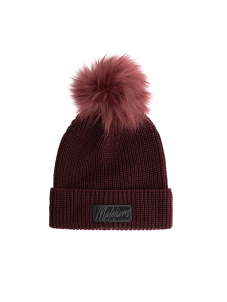 Malelions Malelions Women Knitted Beanie - Burgundy