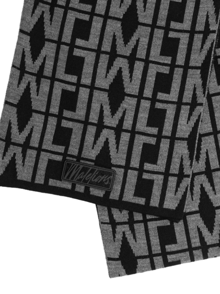 Malelions Malelions Monogram Scarf - Black/Antra - Copy