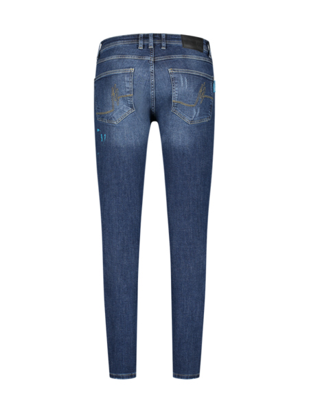 Malelions Malelions Stained Jeans - Dark Blue