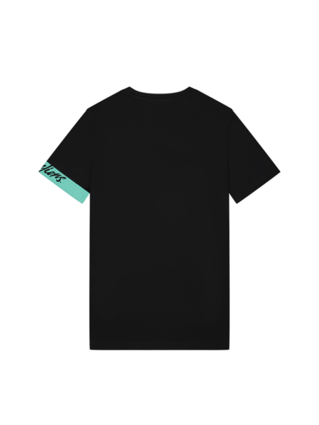 Malelions Malelions Captain T-Shirt 2.0 - Black/Turquoise