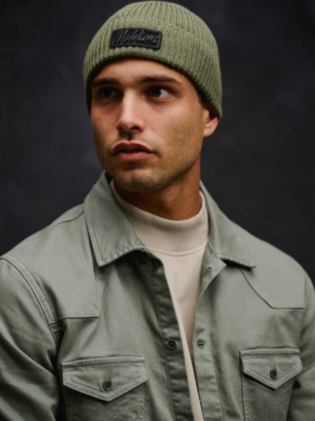 Malelions Malelions Ribbed Logo Beanie - Green