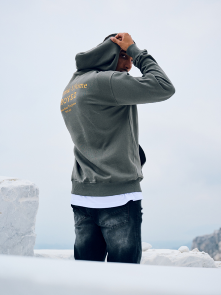 Croyez Croyez Fraternité Hoodie - Grey/Yellow