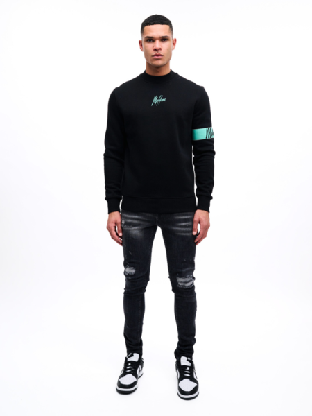 Malelions Malelions Captain Sweater 2.0 - Black/Turquoise