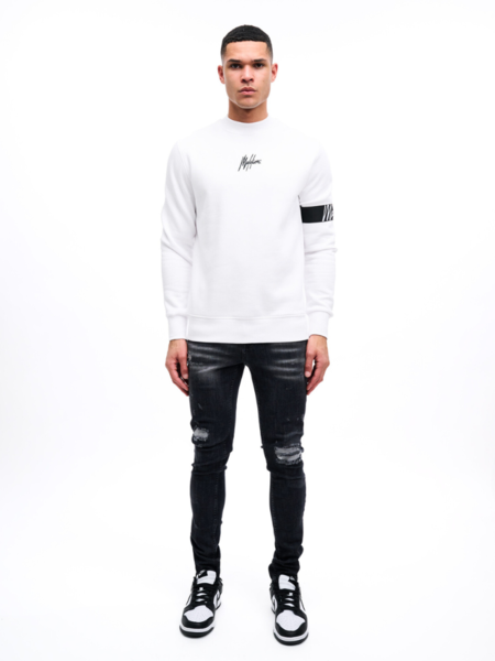 Malelions Malelions Captain Sweater 2.0 - White/Black