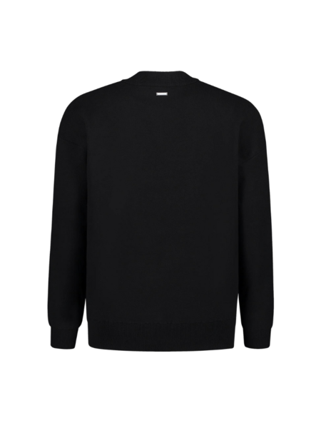 Purewhite Purewhite Embroidered Knit Sweater - Black