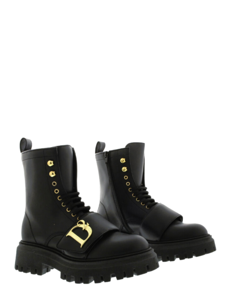 Dsquared2 Dsquared2 D2 Statement Ankle Boots Lace Up - Black