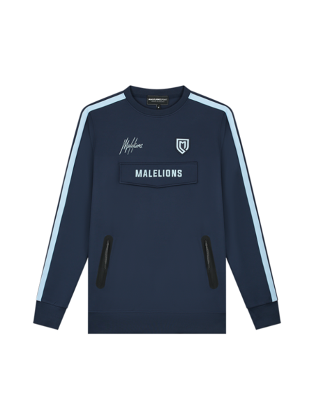 Malelions Malelions Sport Academy Sweater - Navy/Light Blue