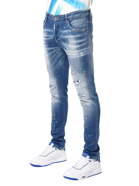 My Brand My Brand Denim Skinny Jeans - Denim/White