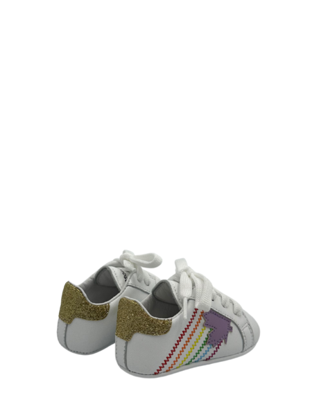 Dsquared2 Dsquared2 Newborn Striped Legend Sneakers Lace - White/Gold/Multicolor