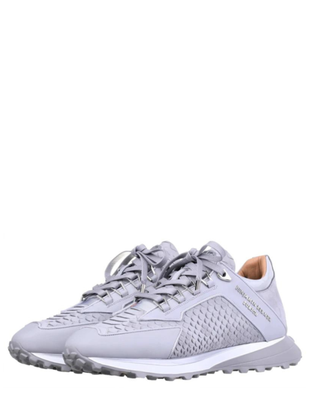 Benjamin Berner Alpha Python Cut Matt Nappa Sneaker - Ice Grey