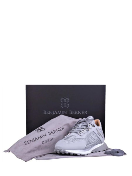 Benjamin Berner Benjamin Berner Alpha Python Cut Matt Nappa Sneaker - Ice Grey