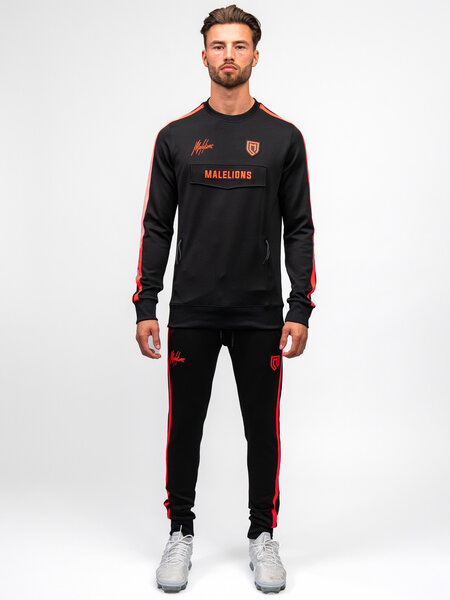 Malelions Malelions Sport Academy Sweater - Black/Neon Red