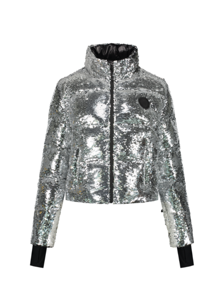 Nikkie Sequin Ski Jacket - Silver