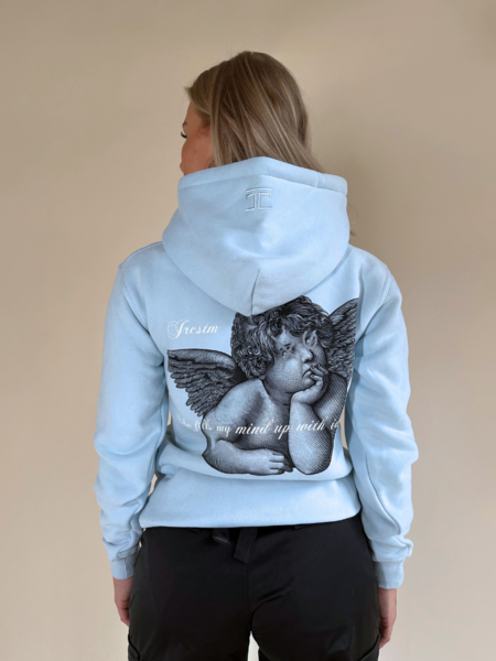 JorCustom Women Angel Slim Fit Hoodie - Blue