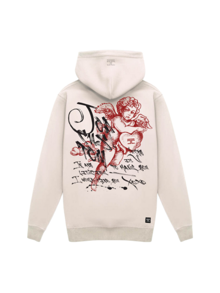 JorCustom JorCustom LoveAngel Slim Fit Hoodie - Off White