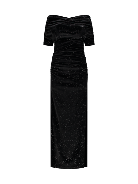 Nikkie Velvet Sparkle Maxi Dress - Black