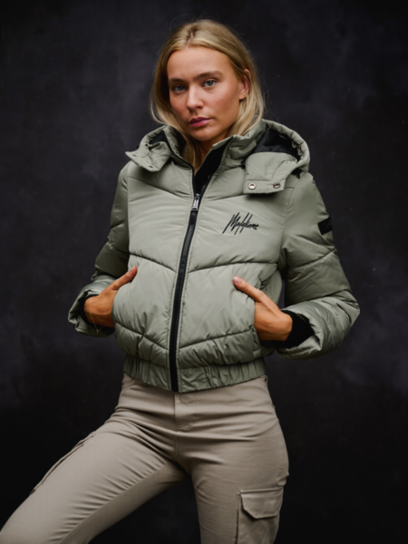 Malelions Malelions Women Signature Puffer Jacket - Sage Green