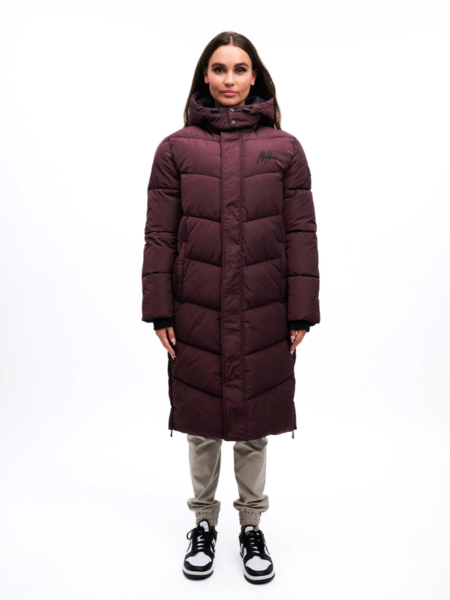 Malelions Malelions Women Signature Long Puffer Jacket - Brown