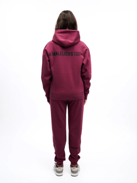 Malelions Malelions Women Studio Hoodie - Burgundy