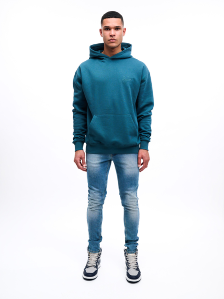 Malelions Malelions Patchwork Hoodie - Petrol