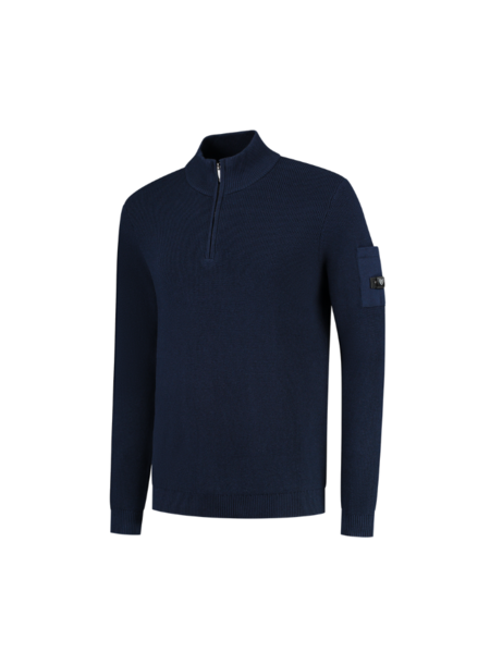 Quotrell D'Azur Knitted Halfzip - Navy