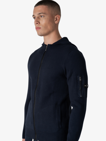 Quotrell Quotrell Bilbao Knitted Hoodie - Navy