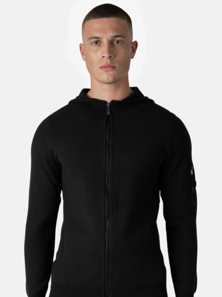 Quotrell Quotrell Bilbao Knitted Hoodie - Black