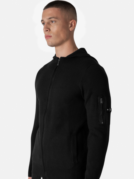 Quotrell Quotrell Bilbao Knitted Hoodie - Black
