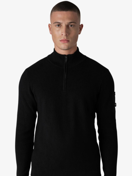 Quotrell Quotrell D'Azur Knitted Halfzip - Black