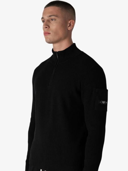 Quotrell Quotrell D'Azur Knitted Halfzip - Black