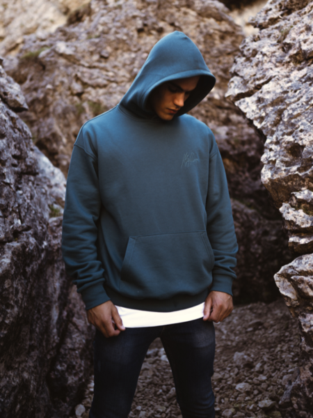 Malelions Malelions Patchwork Hoodie - Petrol