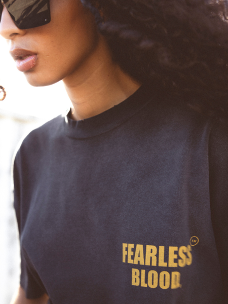Fearless Blood Fearless Blood Women Logo 02 T-Shirt- Deep Black