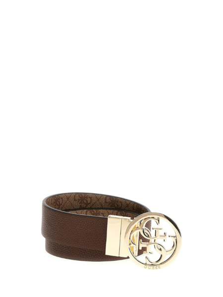 Guess Guess Noelle Adjustable Reversible Belt - Latte Logo