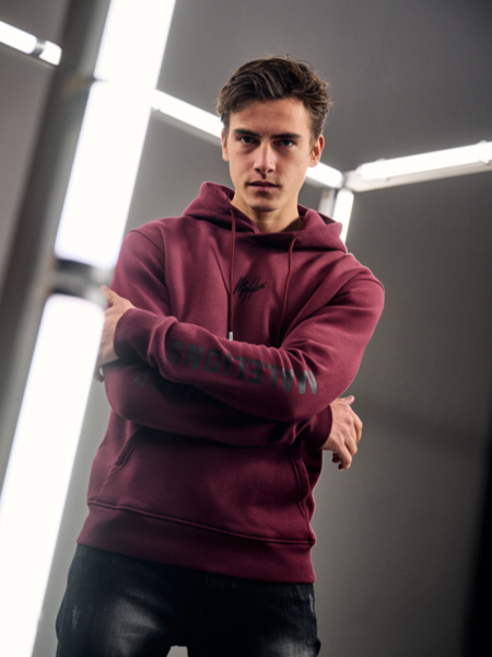 Malelions Malelions Lective Hoodie - Burgundy/Black