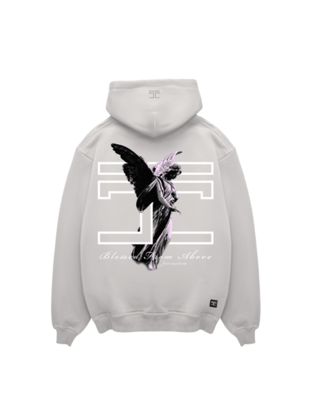 JorCustom JorCustom Women Blessed Oversized Hoodie - Light Grey