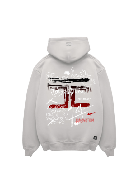 JorCustom Artist Oversized Hoodie - Light Grey