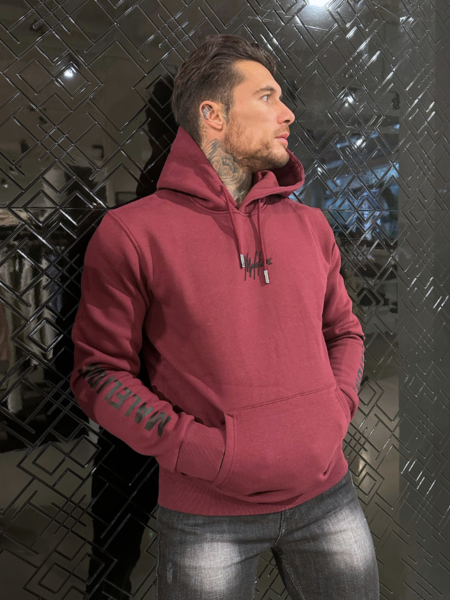 Malelions Malelions Lective Hoodie - Burgundy/Black