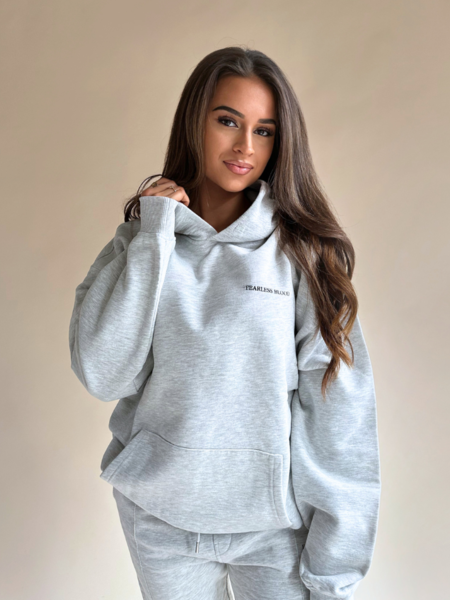 Fearless Blood Women Logo Hoodie - Grey Melee Vintage