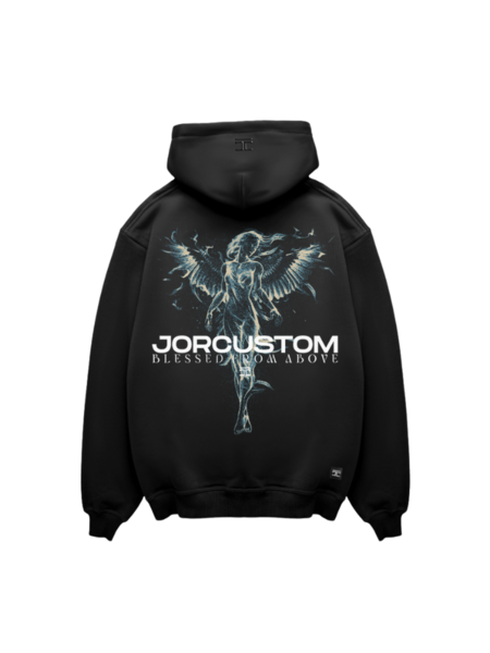 JorCustom JorCustom Angel Zipped Hoodie - Black