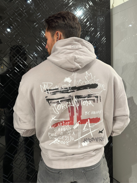 JorCustom JorCustom Artist Oversized Hoodie - Light Grey