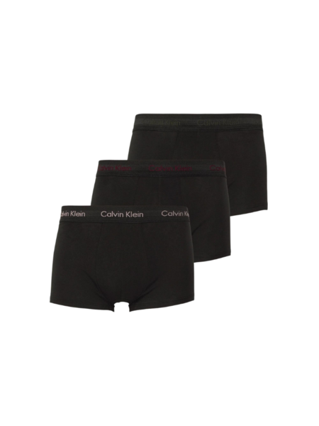 Calvin Klein Calvin Klein Low Rise Trunk 3-Pack - Zwart Wit/Rood/Grijs Logo