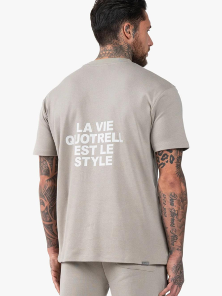 Quotrell Quotrell La Vie T-Shirt - Concrete/Cement