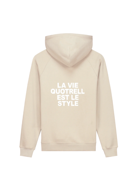 Quotrell La Vie Hoodie - Oat/Off White
