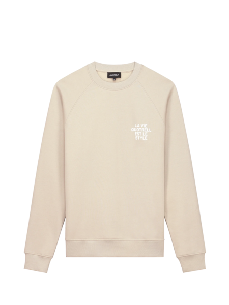 Quotrell Quotrell La Vie Crewneck - Oat/Off White