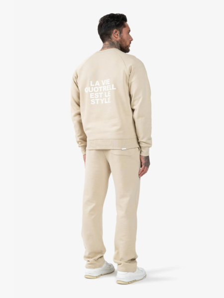 Quotrell Quotrell La Vie Crewneck - Oat/Off White