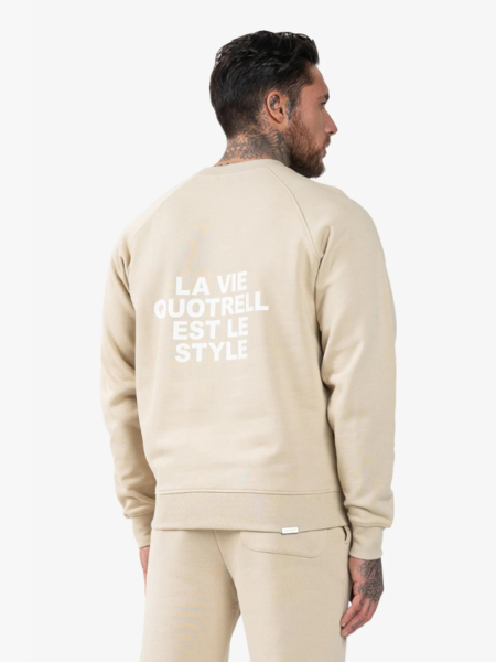 Quotrell Quotrell La Vie Crewneck - Oat/Off White