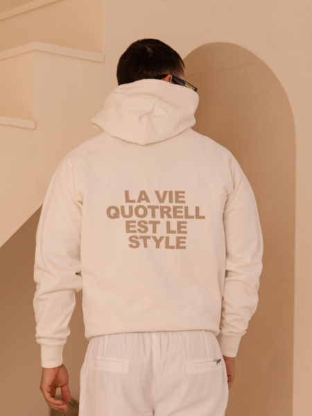 Quotrell Quotrell La Vie Hoodie - Off White/Oat