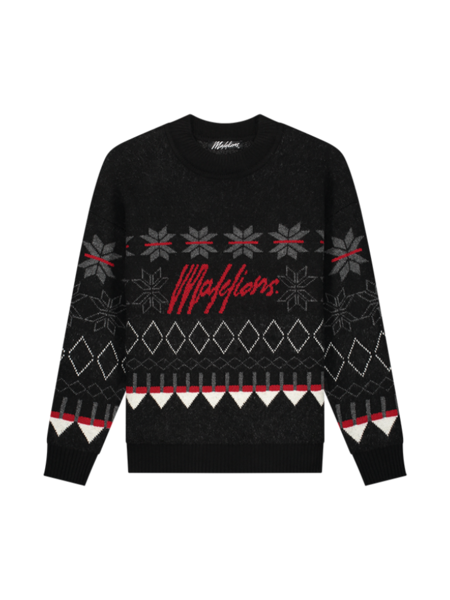 Malelions Malelions Christmas Sweater - Black/Red