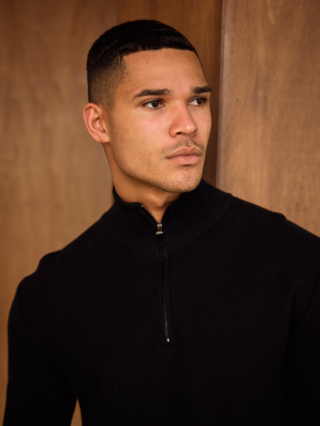 Malelions Malelions Knit Quarter Zip - Black