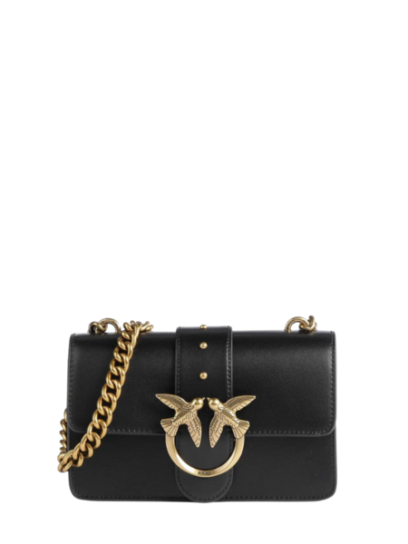 Pinko Love One Mini C - Black-Antique Gold